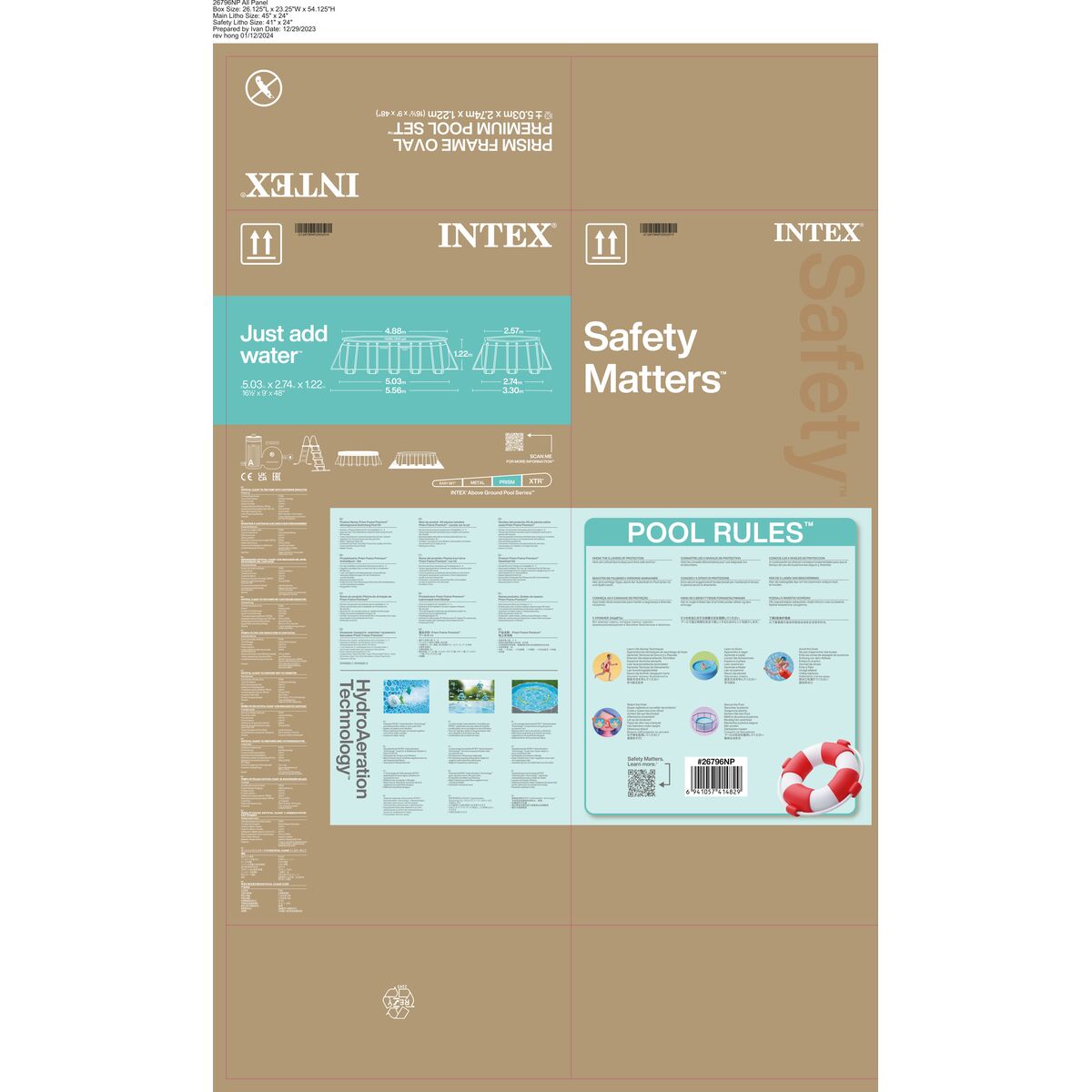 Piscină Detașabilă Intex 26796NP 503 x 274 x 122 cm