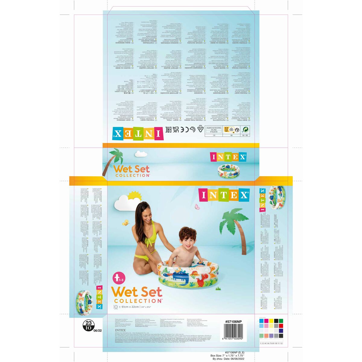 Piscină Gonflabilă Intex 57106EP-OK (61 x 22 cm) animale 100 % PVC 61 x 22 cm