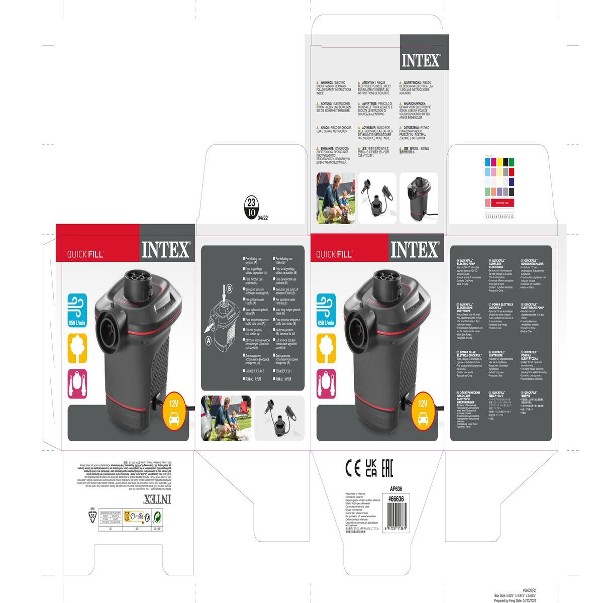 Pompă de aer Intex 12V Electric
