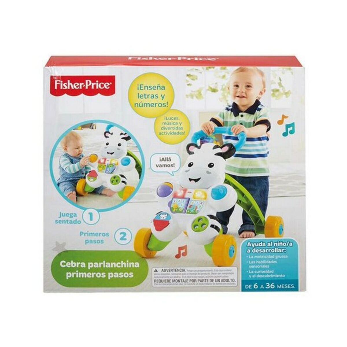 Mașină-Premergător Mattel Zebră Alb (1+ An)