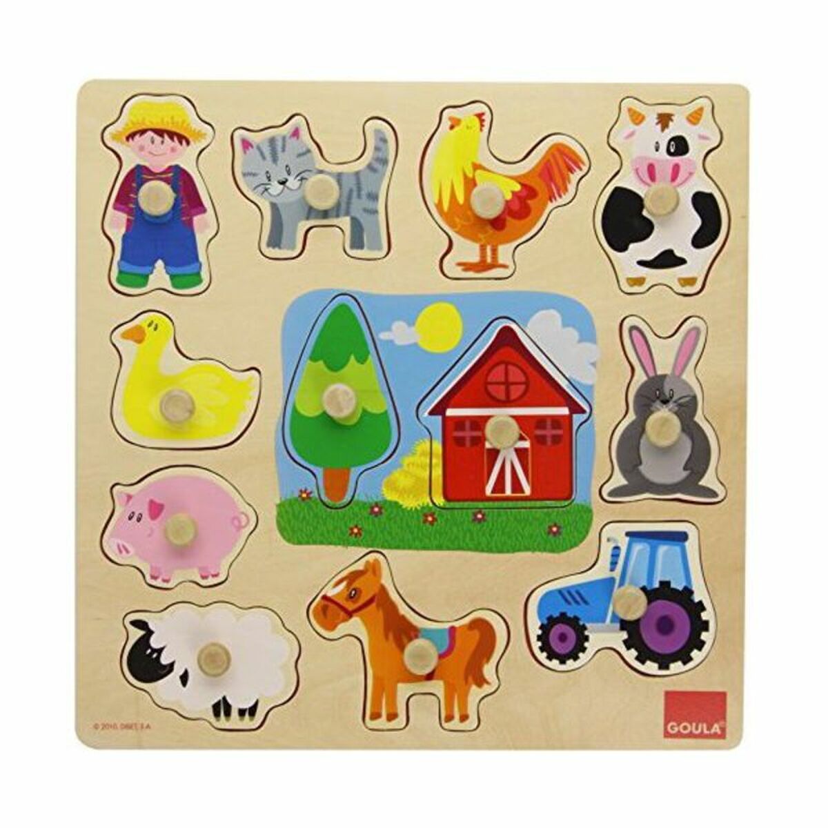 Puzzle pentru Copii din Lemn Goula 53025 (12 pcs)