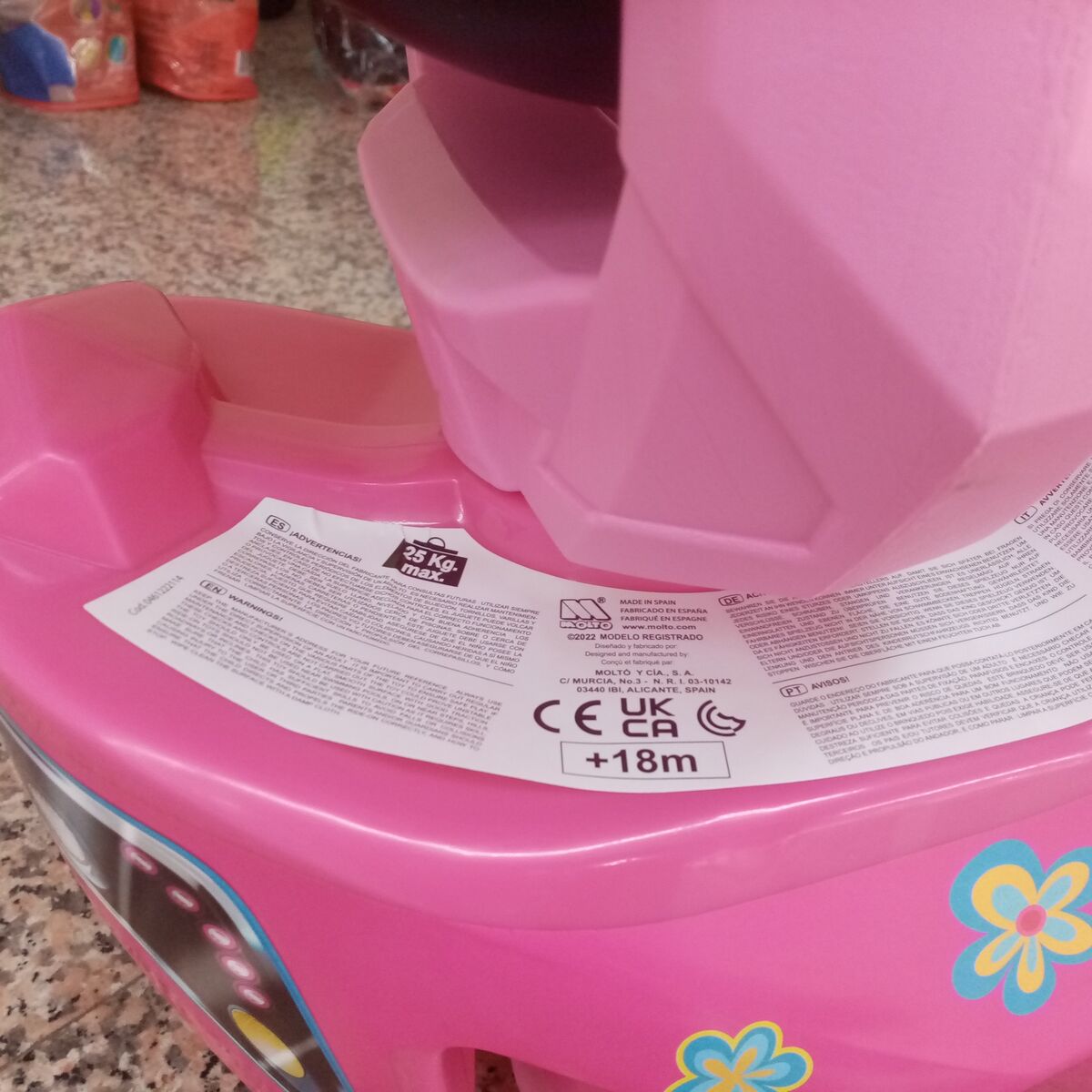 Motocicletă fără Pedale Moltó 12222 Roz 72 cm