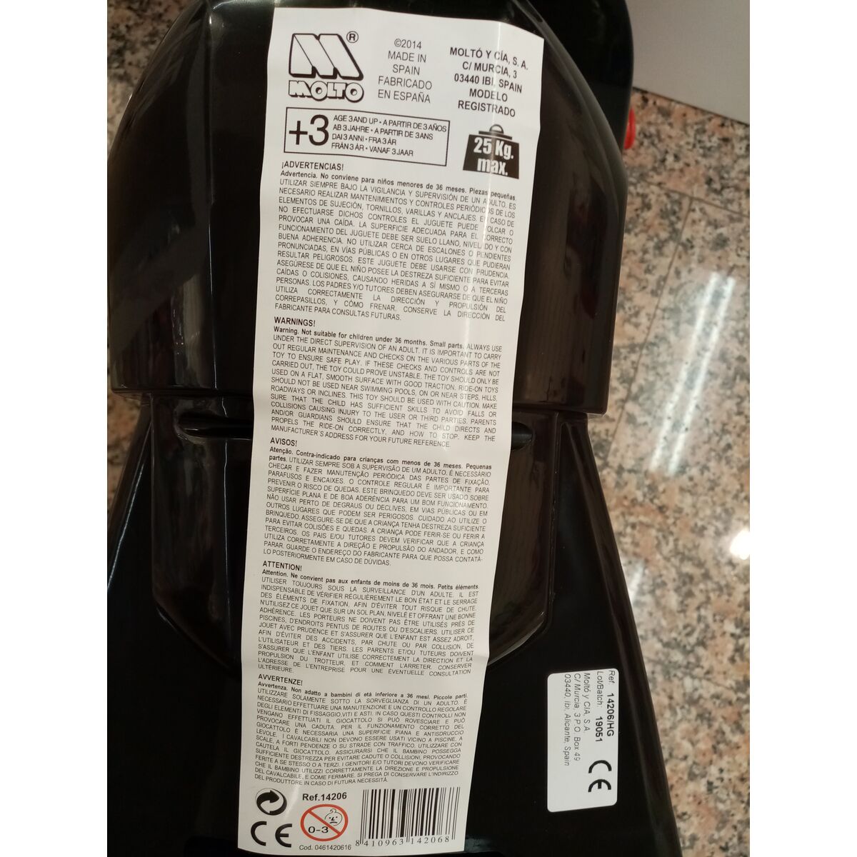 Motocicletă fără Pedale Moltó Advance Roșu 92 x 47 x 63 cm