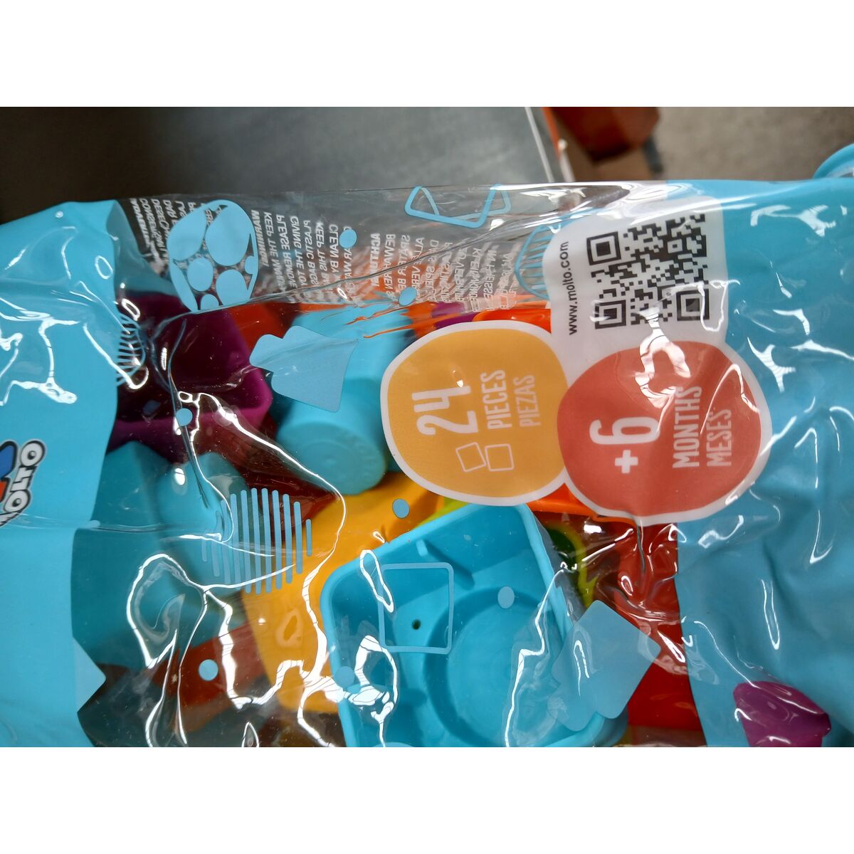 Joc de Construcții cu Plăci Play&Sense Blocks Moltó 24 Piese