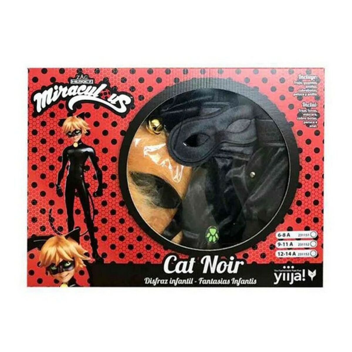 Costum Deghizare pentru Copii Cat Noir My Other Me Negru