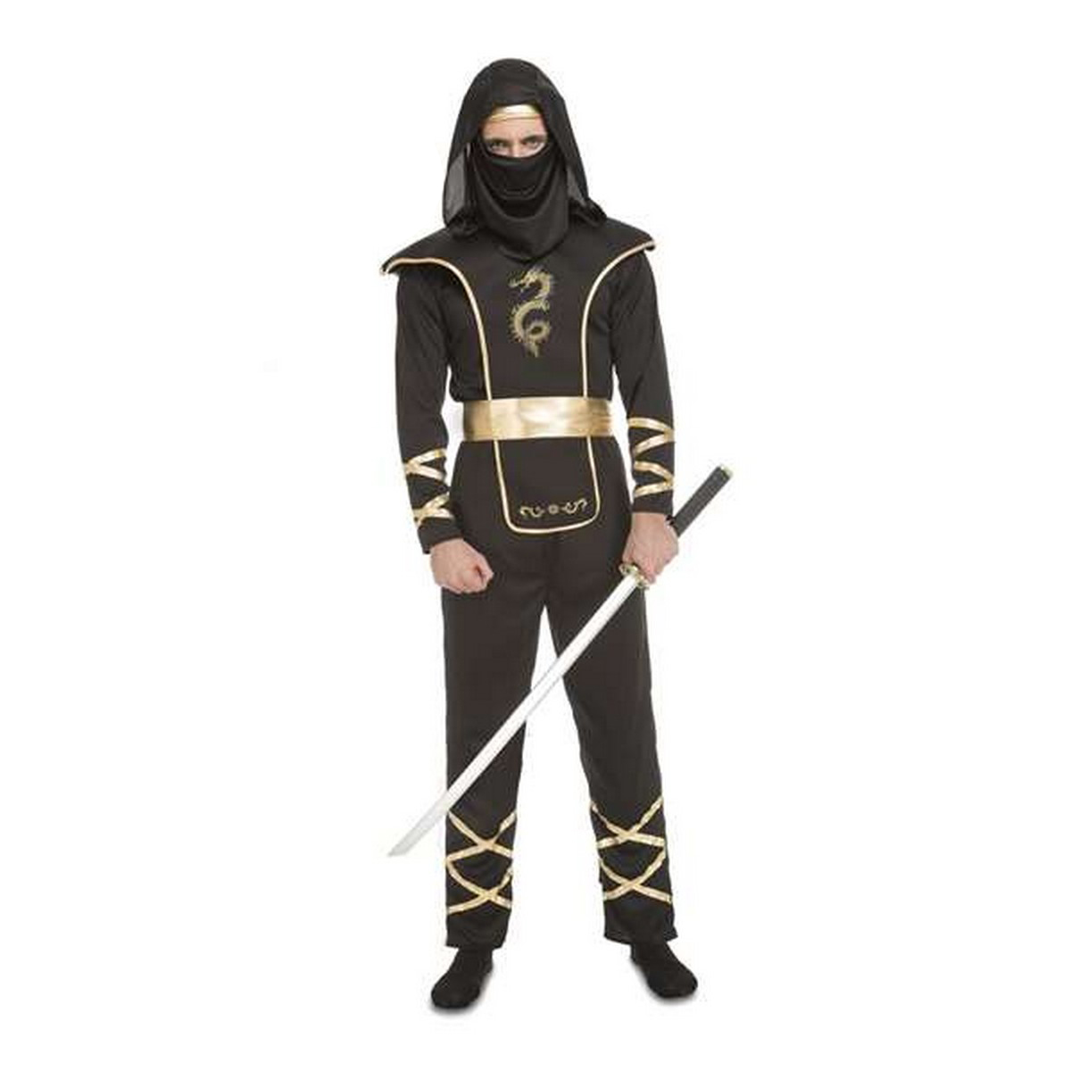 Costum Deghizare pentru Adulți My Other Me Negru Ninja Mărime unică (4 Piese)