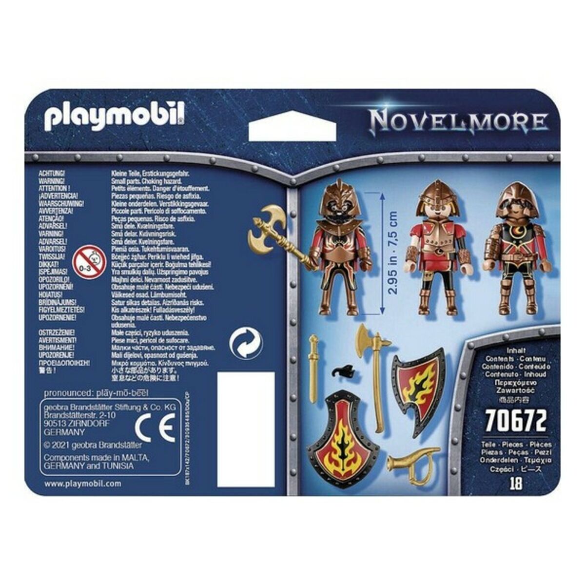 Set de figurine Novelmore Fire Knigths Playmobil 70672 (18 pcs)