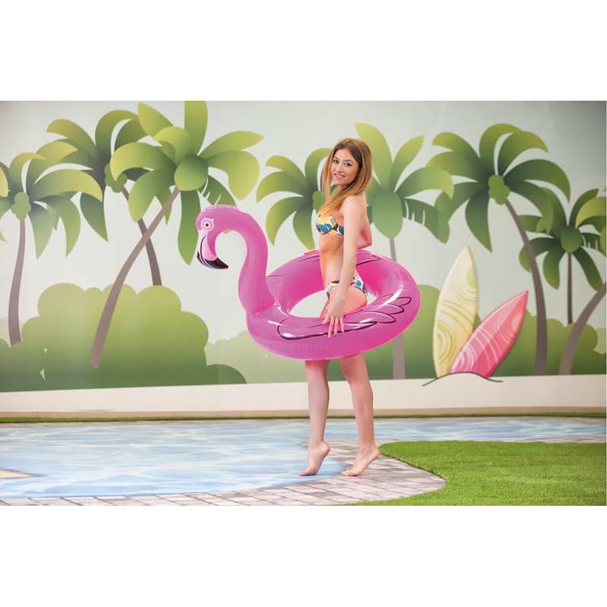 Flotor gonflabil Flamingo roz 95 cm