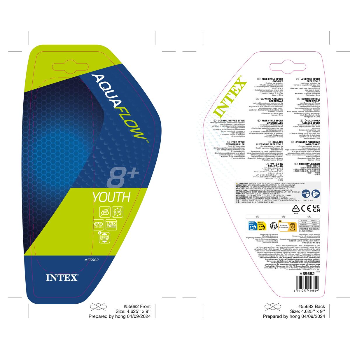 Ochelari de Înot Intex Free Style Sport Juvenil 3