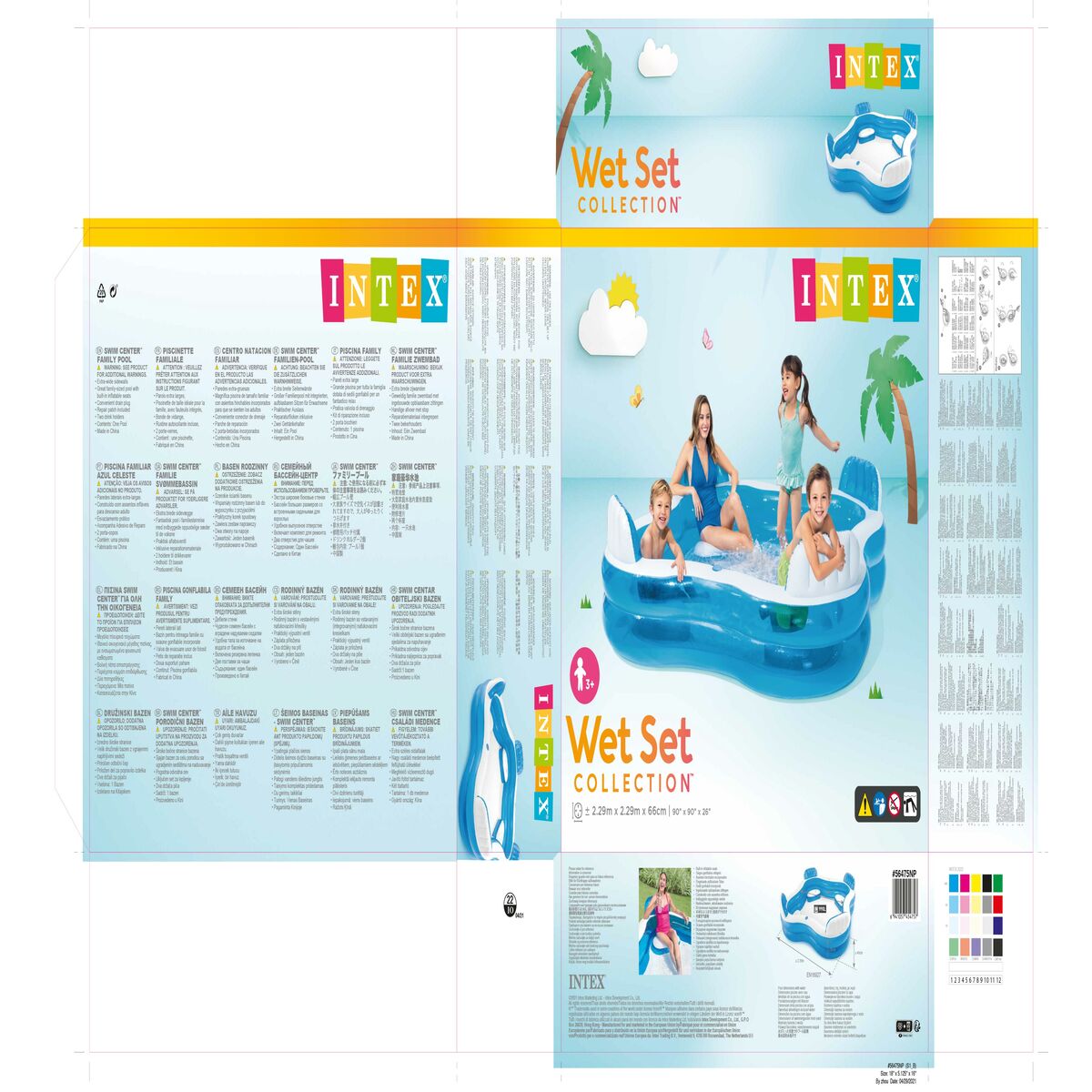 Piscină Gonflabilă pentru Copii Intex 56475NP/EP 990 l 229 X 229 X 66 CM (229 x 229 x 66 cm)