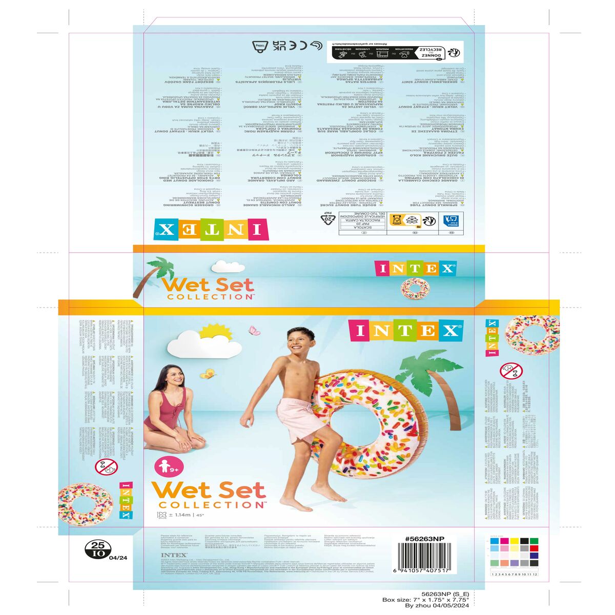 Roată gonflabilă Intex Donut Alb 99 x 25 cm