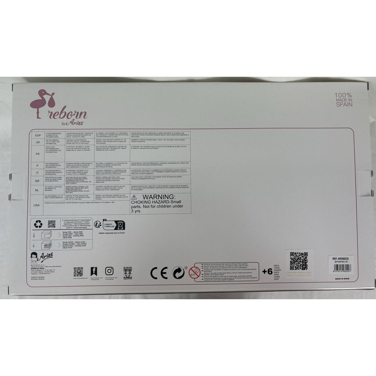 Păpușă bebeluș Arias Reborn 45 cm