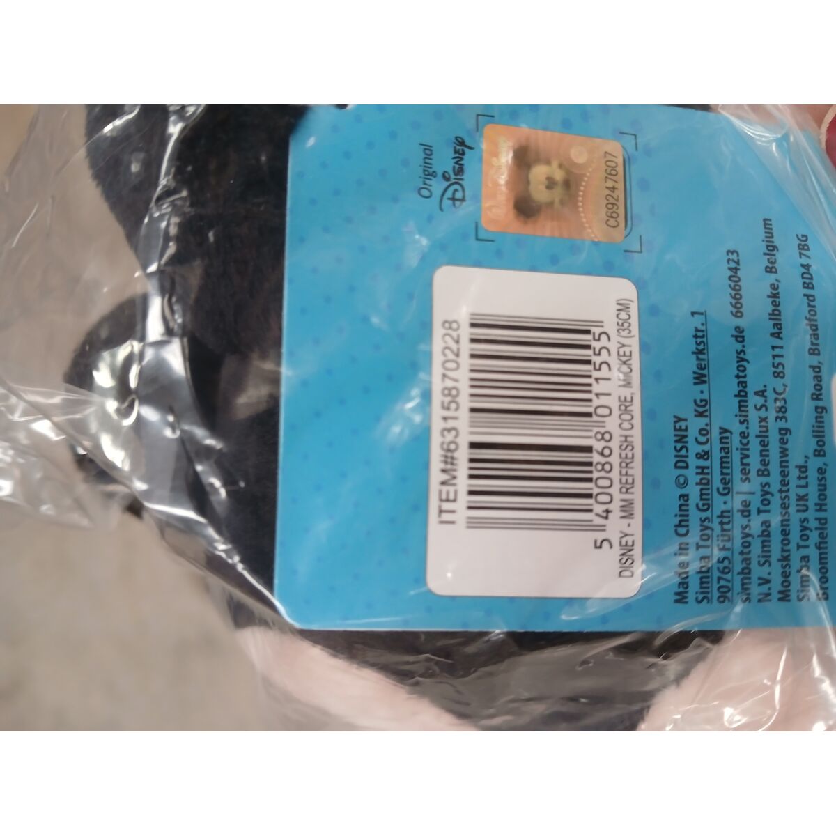 Animal de Companie din Pluș Mickey Mouse 35 cm Flauș