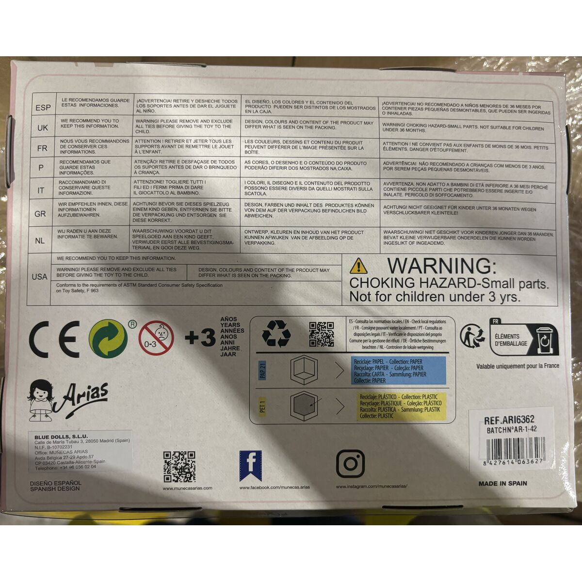 Accesorii pentru papusi Arias Elegance Roz