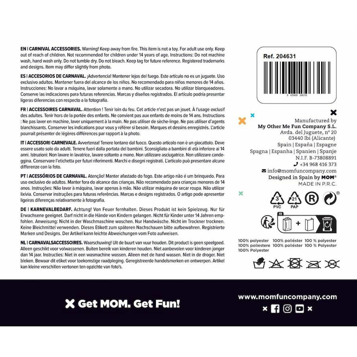 Perucă My Other Me Albastru Sirenă