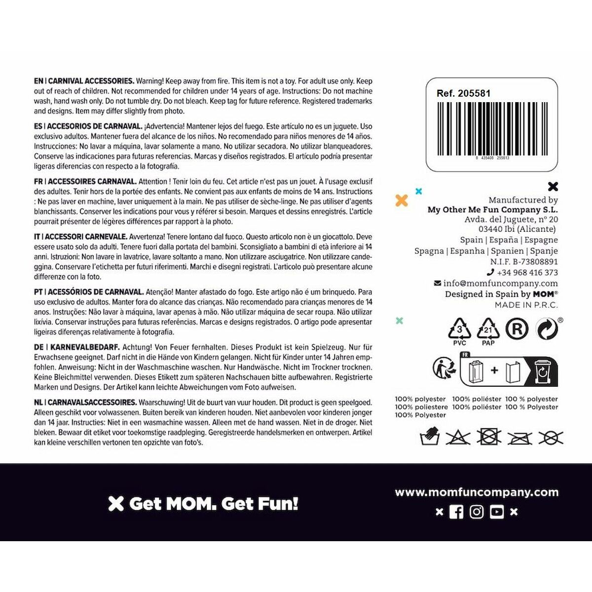 Perucă My Other Me Multicolor Unicorn