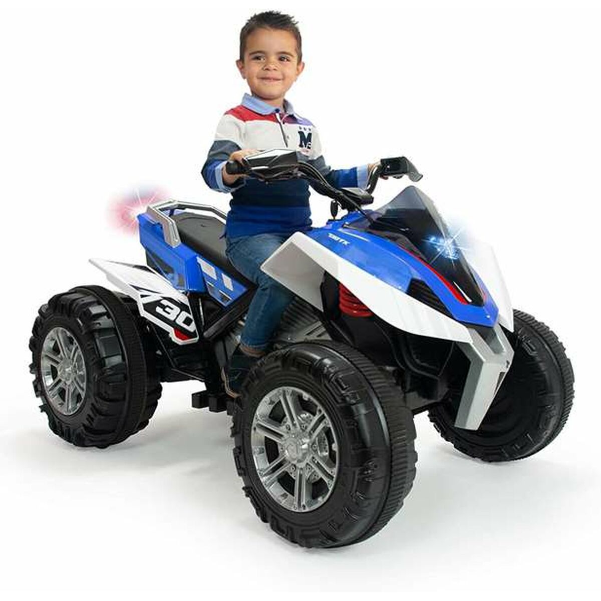 ATV electric Quad Injusa Rage Lumină Albastru Alb 12 V
