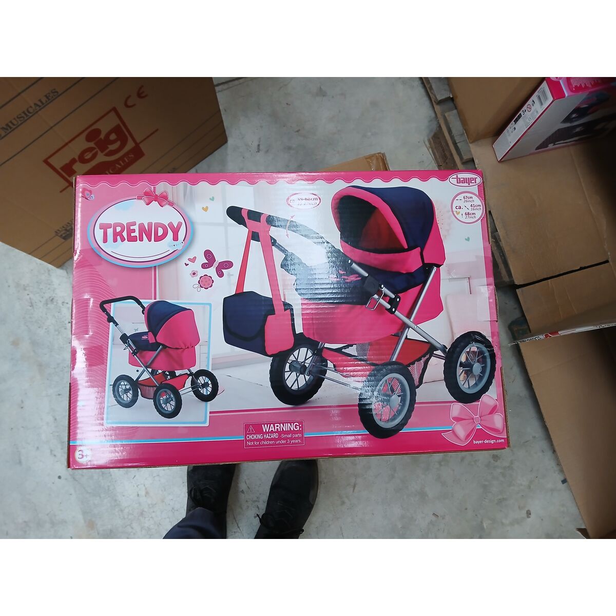 Cărucior pentru Păpuși Reig Trendy Classic Fucsia 45 cm