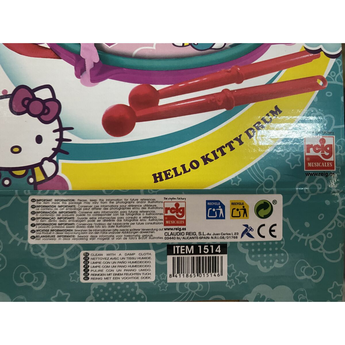Cilindru Hello Kitty Albastru Roz 16 cm