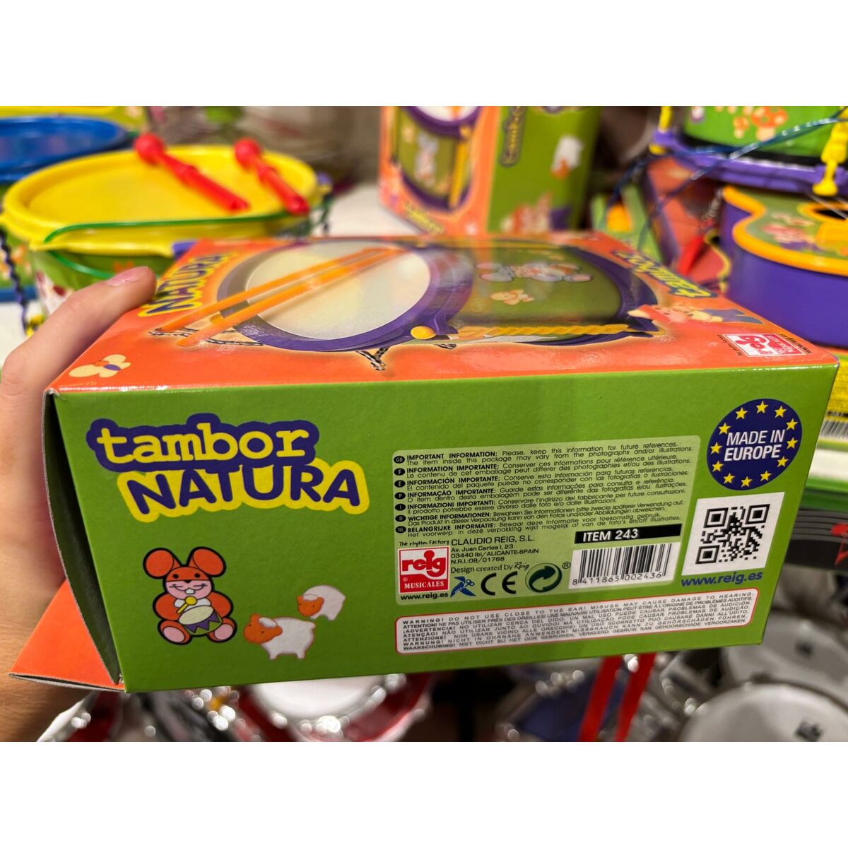 Jucărie muzicală Reig Cilindru 17 cm