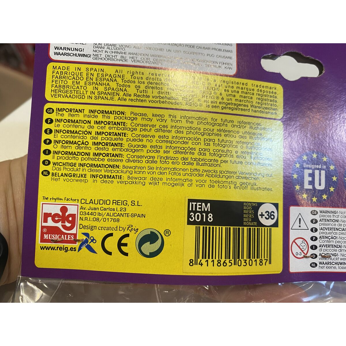 Chitară pentru Copii Reig Party 4 Sfori Electric Albastru Mov