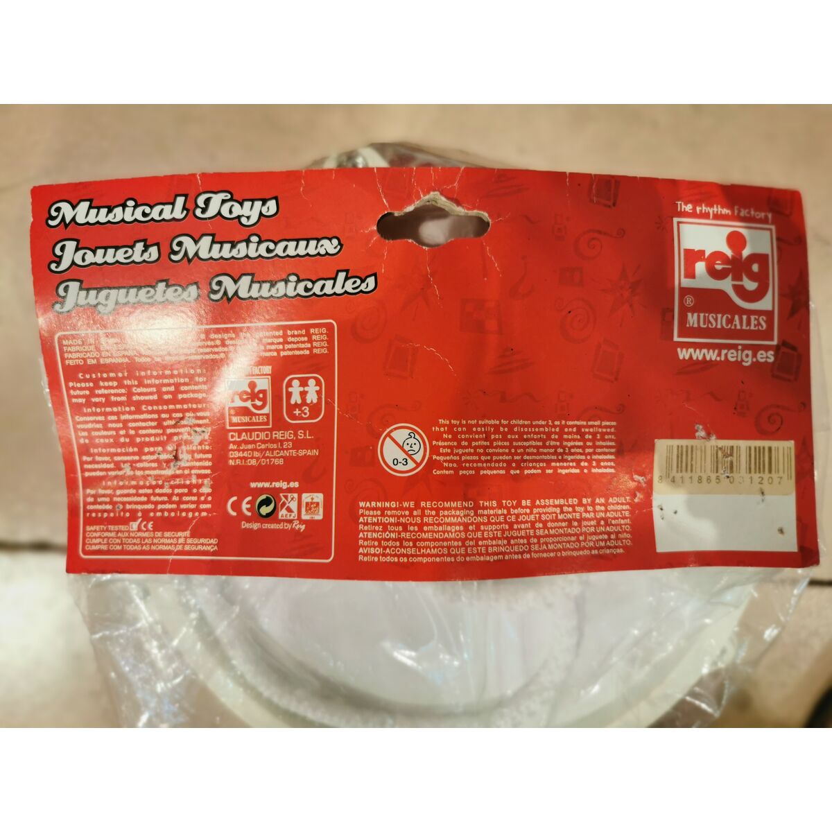 Jucărie muzicală Reig Cilindru Albastru Plastic