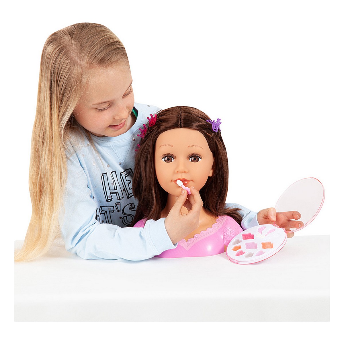 Bust Reig Charlene Super Model Coafură și machiajul Perucă brunetă