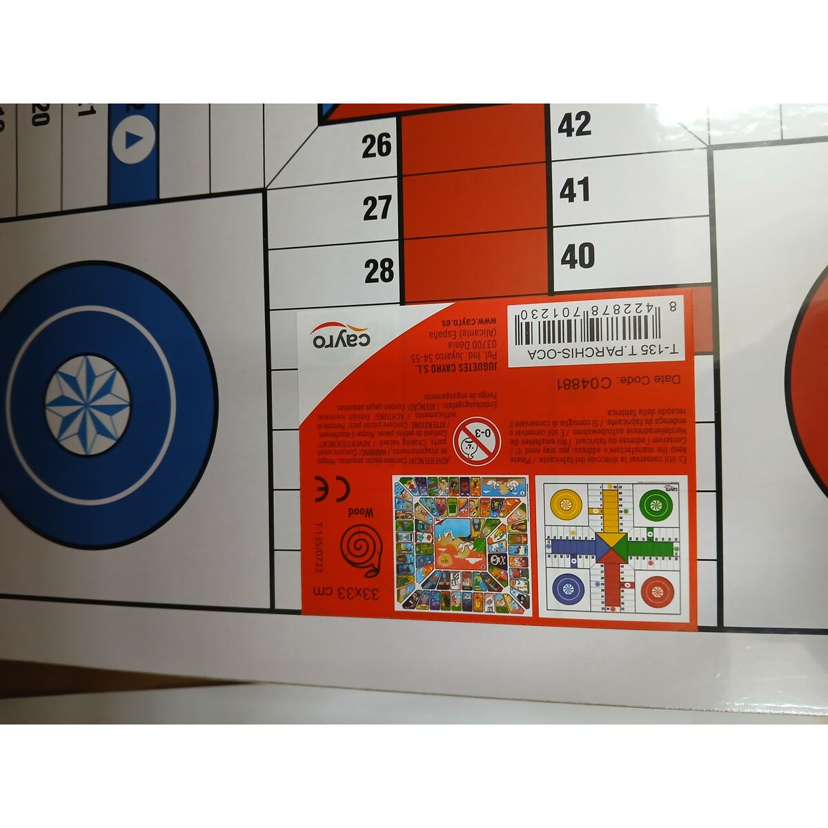 Tablă de Parchís și Oca Cayro 33 x 33 cm