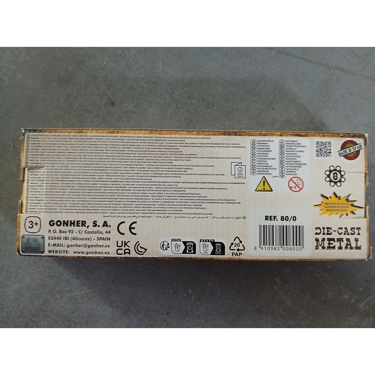 Pistol de petarde/capse Gonher Argintiu Cowboy