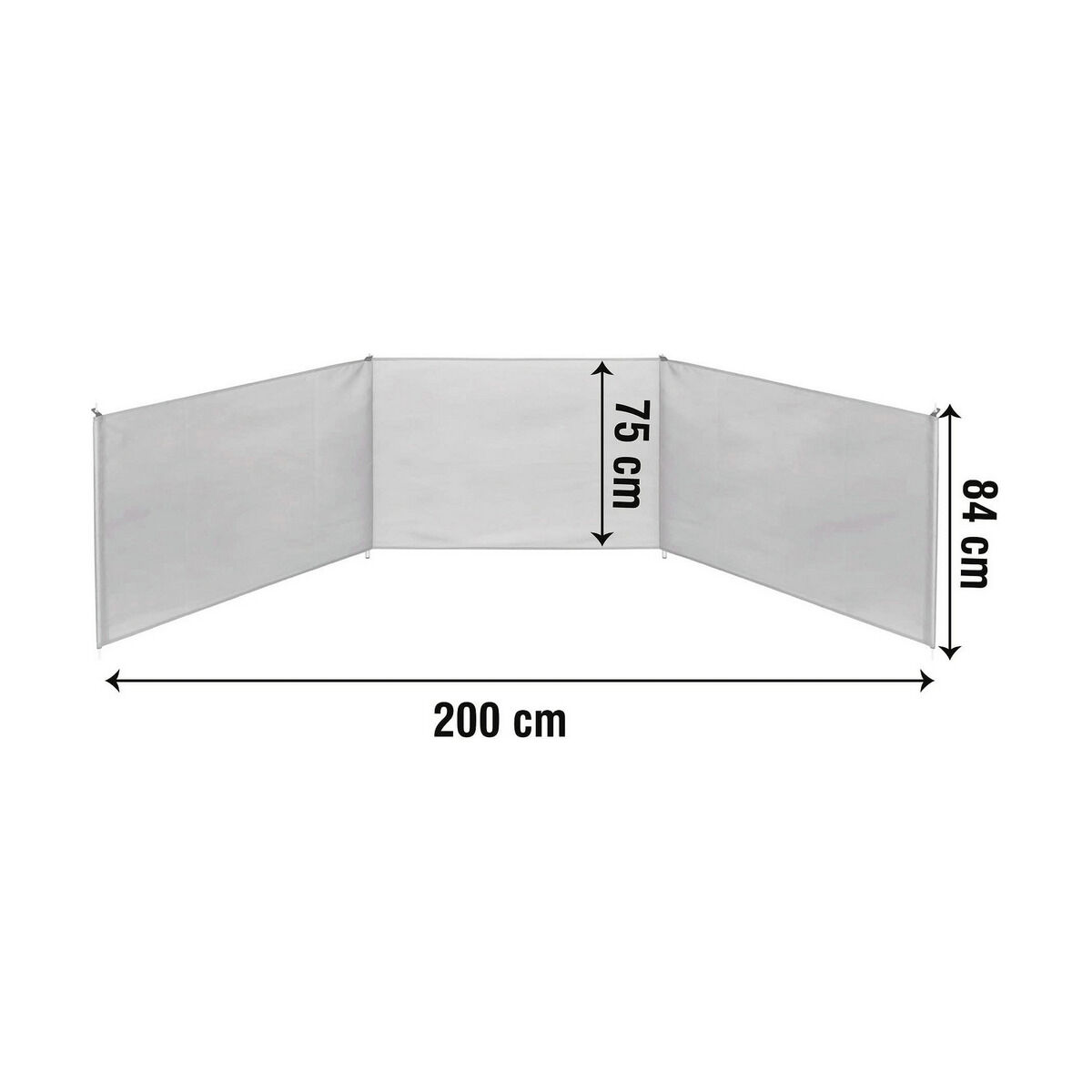 Paravânt Aktive 200 x 75 x 84 cm Albastru