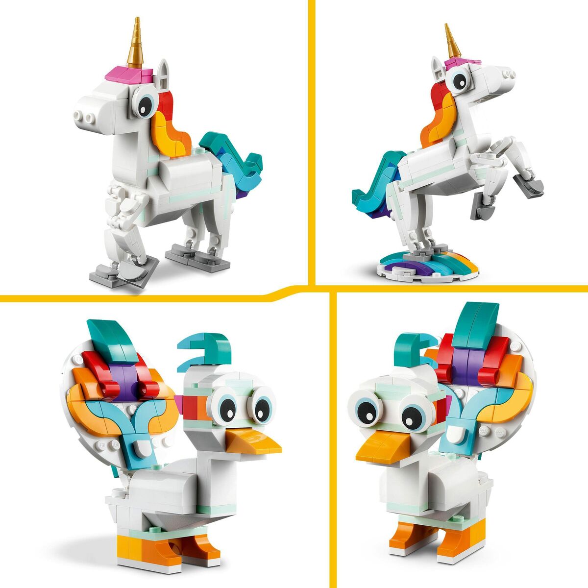 Set de Construcție Lego Creator Magic Unicorn 31140 3 în 1 145 Piese