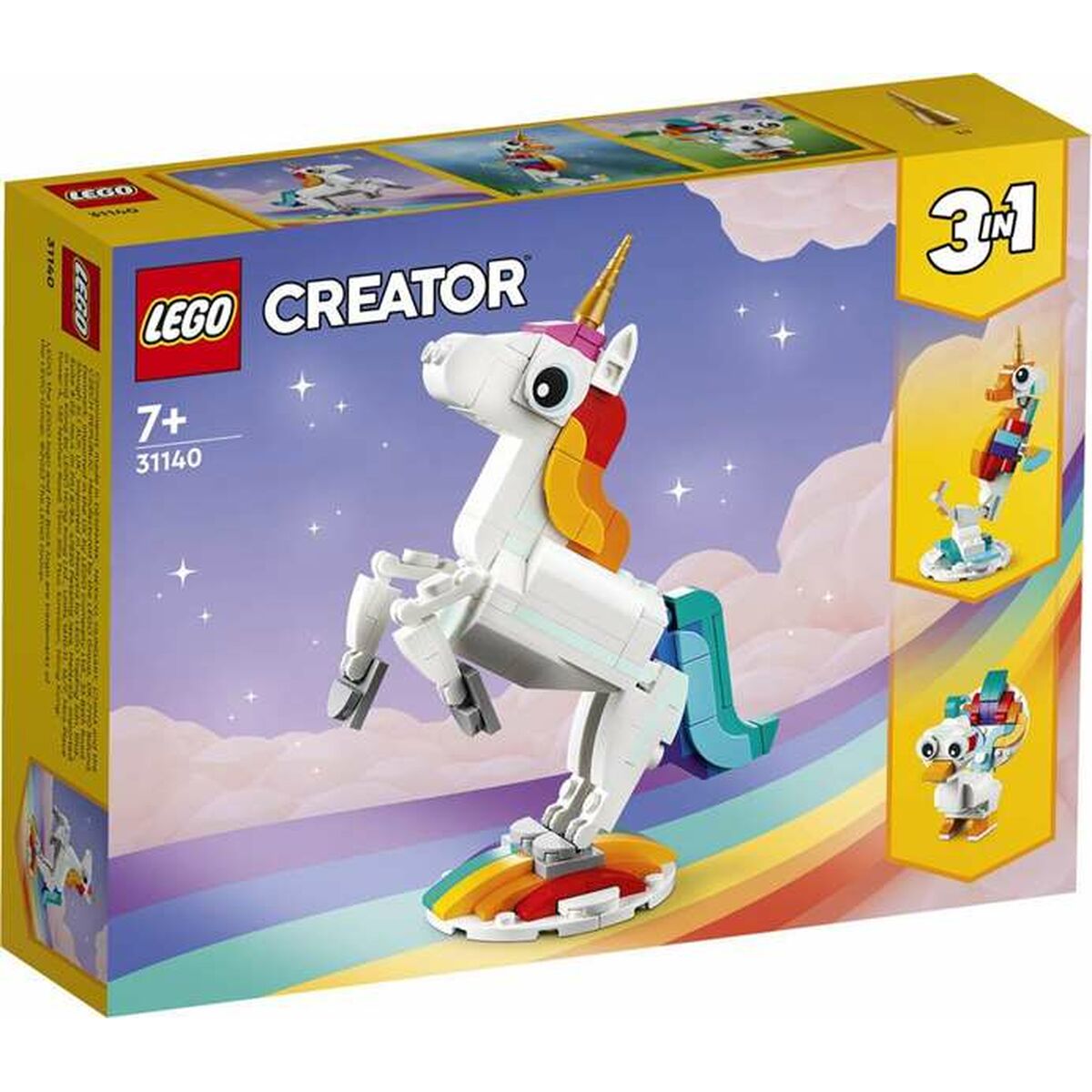 Set de Construcție Lego Creator Magic Unicorn 31140 3 în 1 145 Piese