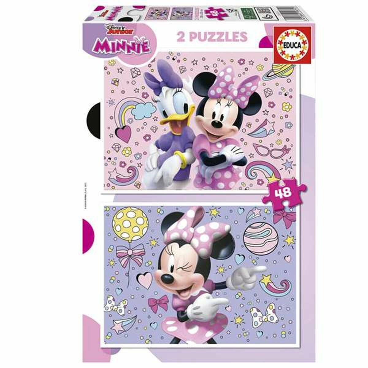 Set de 2 Puzzle-uri Educa Minnie Mouse 48 Piese
