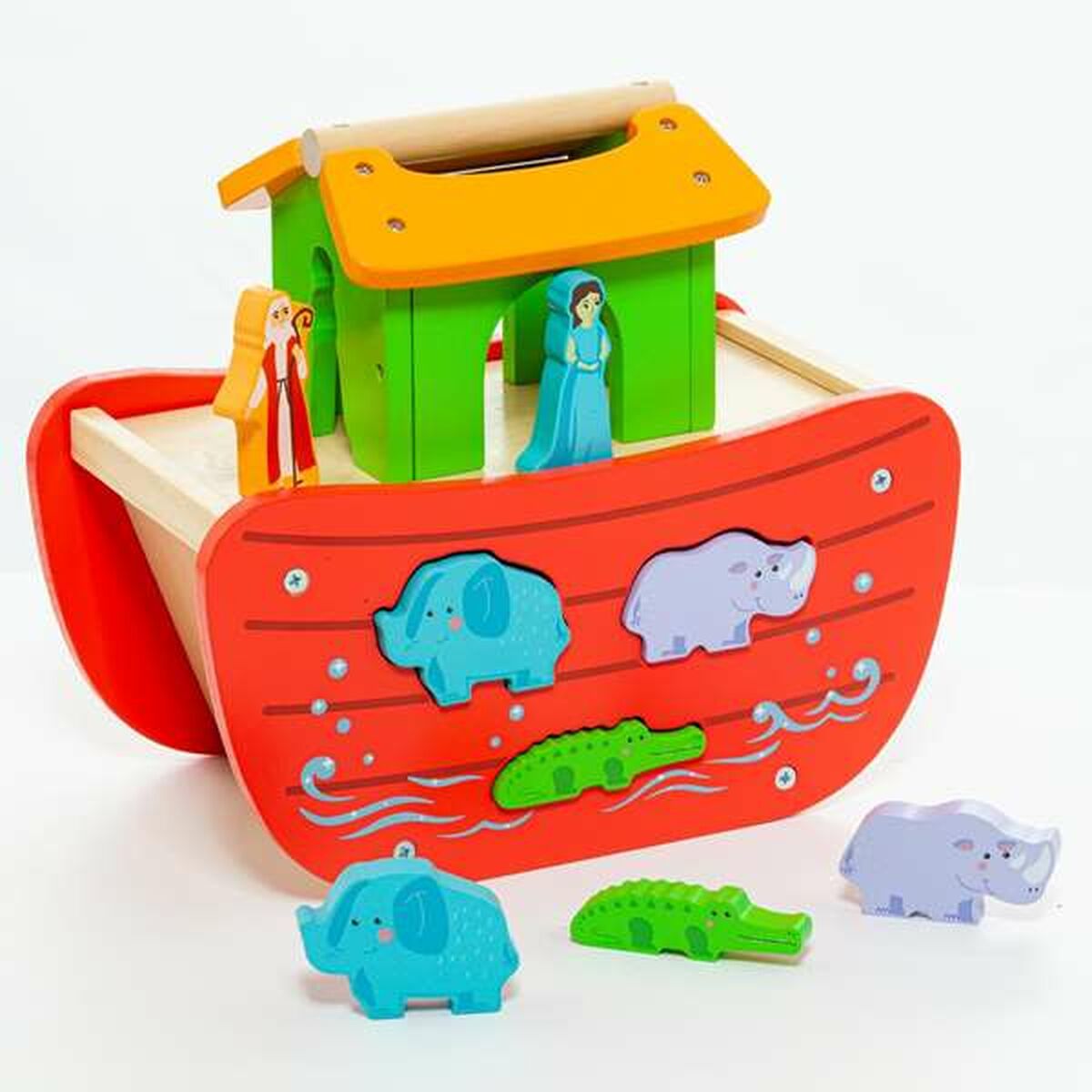 Playset Moltó Noah's ark Lemn 17 Piese
