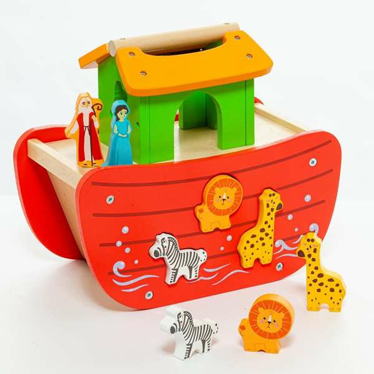 Playset Moltó Noah's ark Lemn 17 Piese