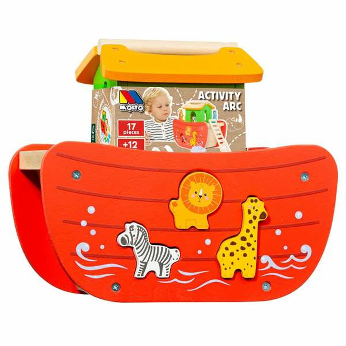 Playset Moltó Noah's ark Lemn 17 Piese