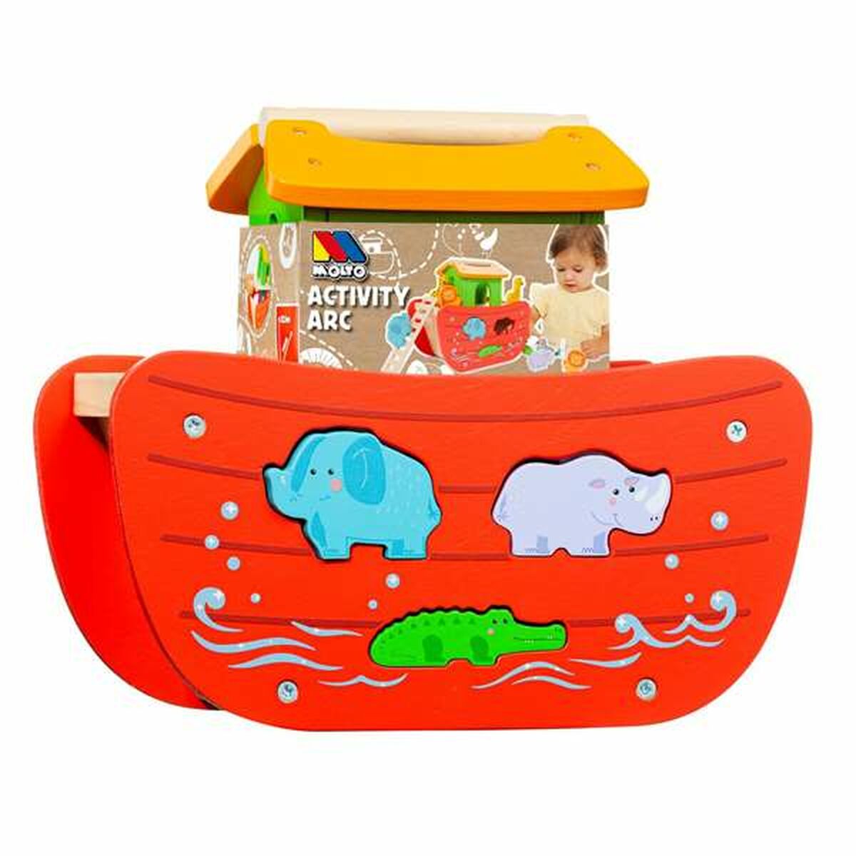 Playset Moltó Noah's ark Lemn 17 Piese