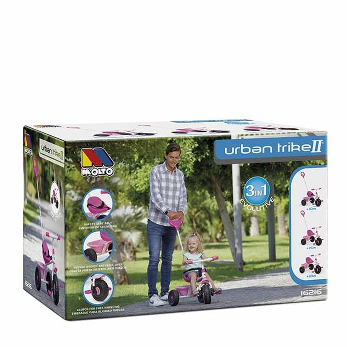 Triciclu Moltó Urban Trike 3 în 1