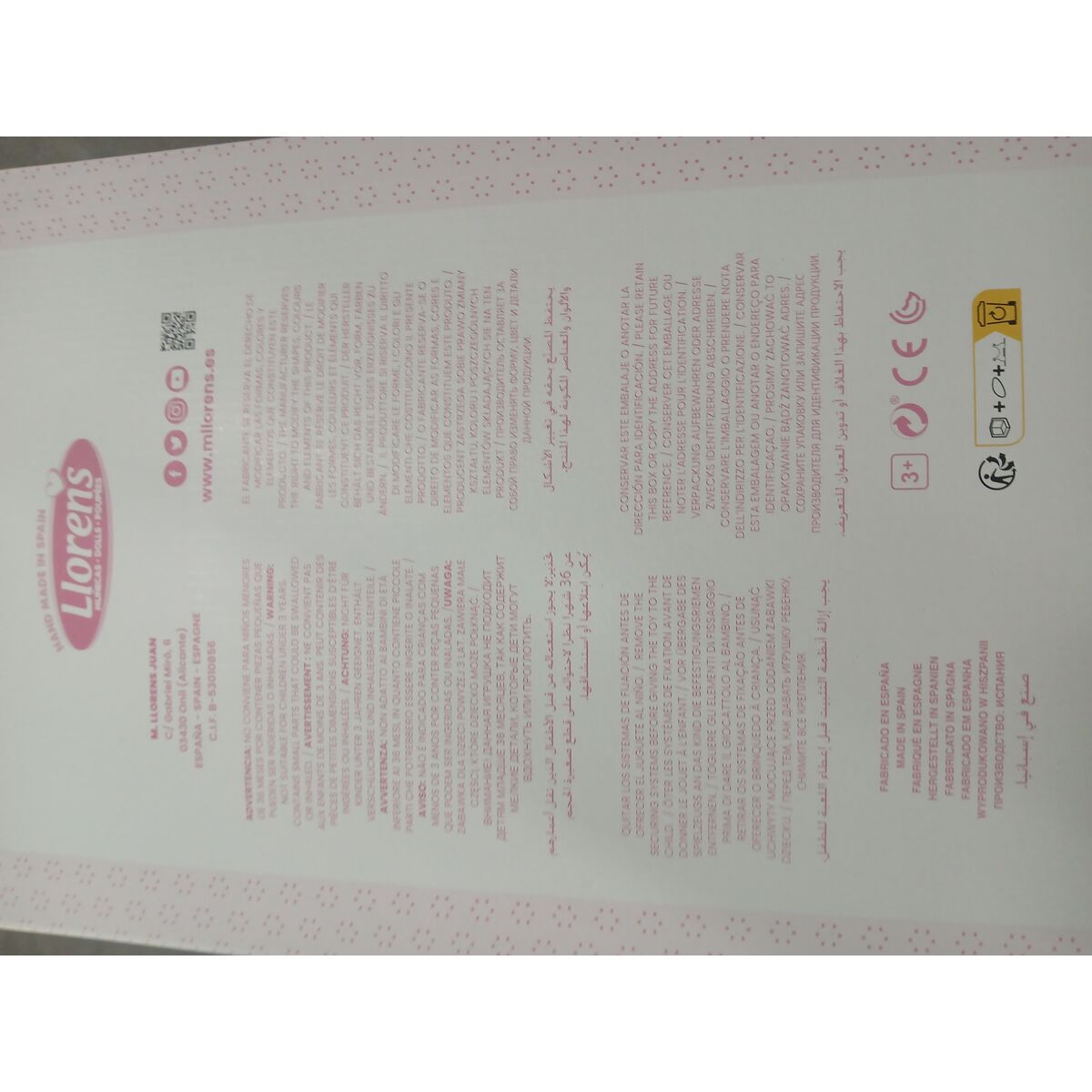 Păpușă Bebe Llorens Mimi Roz 40 cm Carucior