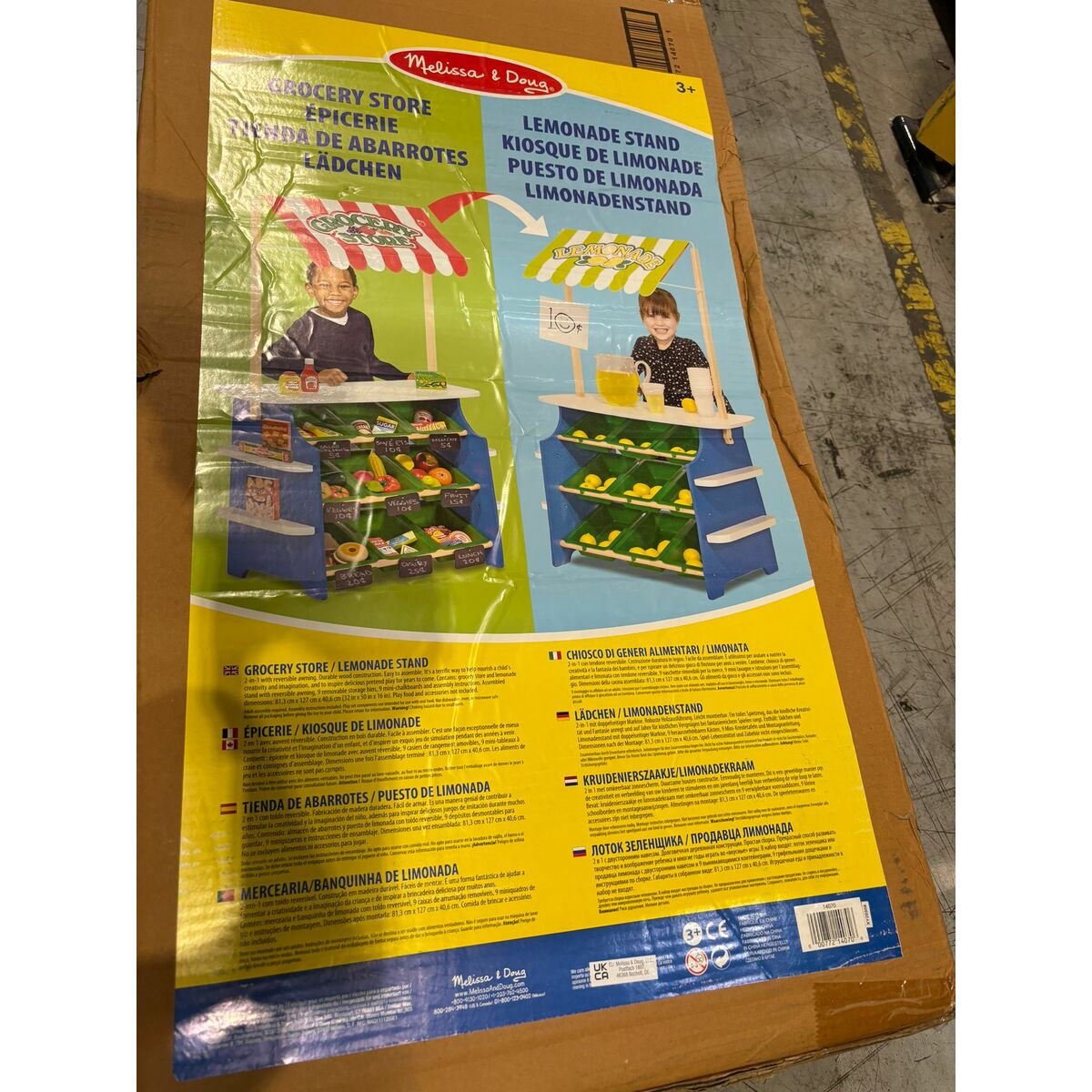 Supermarket de jucării Melissa & Doug Grocery & Lemonade 127 x 81 x 41 cm