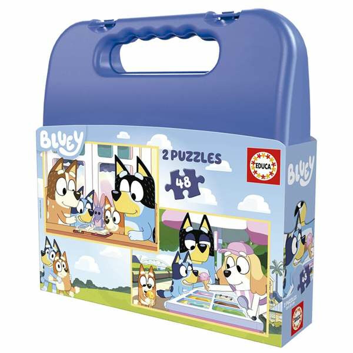 Set de 2 Puzzle-uri Educa Bluey 48 Piese