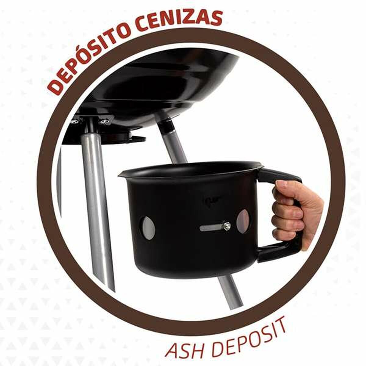 Grătar pe cărbuni cu roți Aktive Textilene 57 x 86 cm Negru