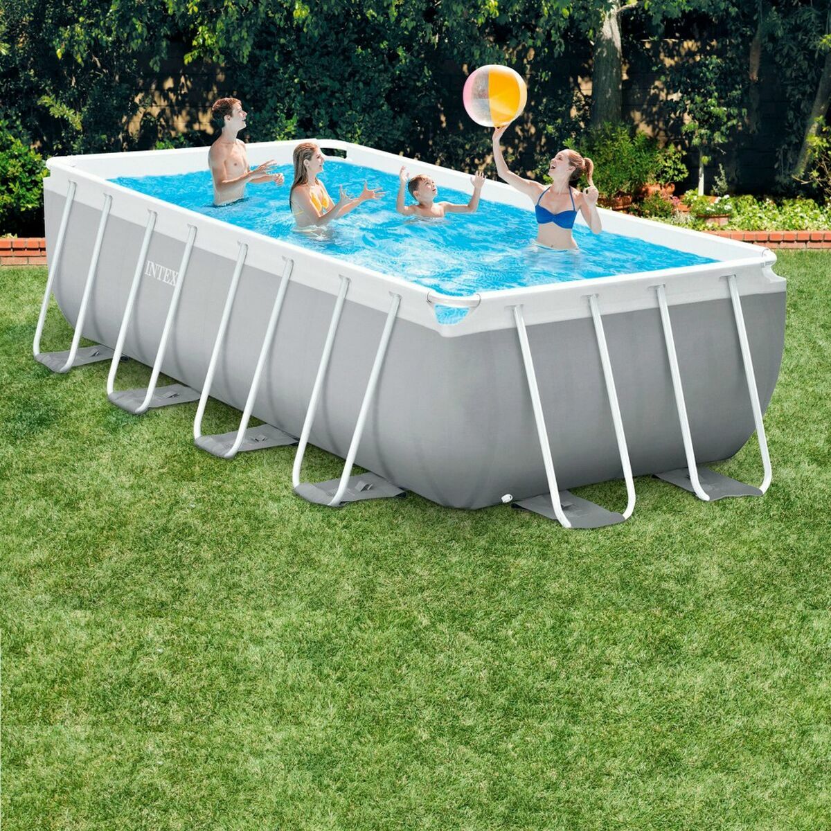 Piscină Detașabilă Intex Prism Frame 488 x 244 x 107 cm 10.874 l Gri