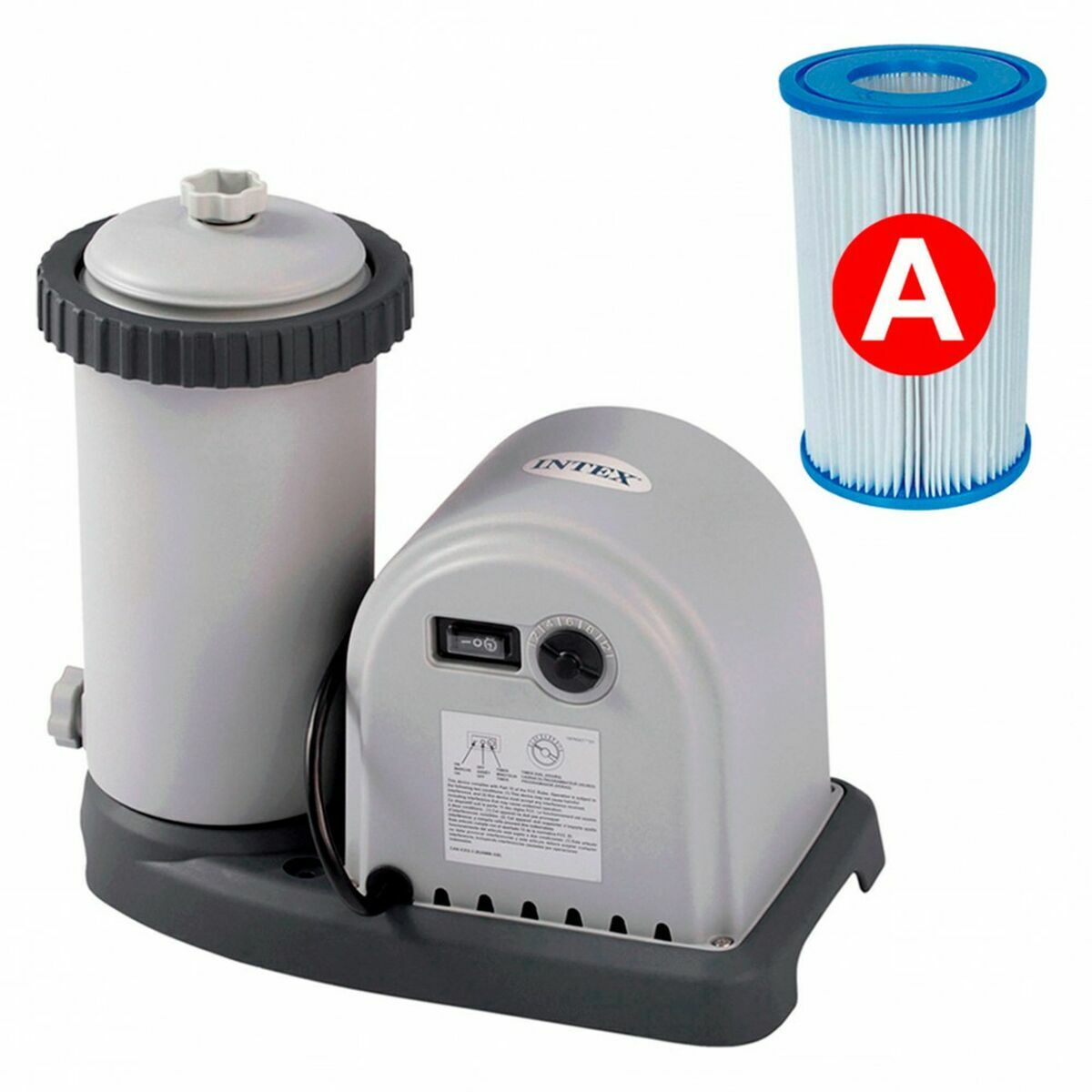 Piscină Detașabilă Intex Prism Frame 610 x 122 x 305 cm 610 x 305 x 122 cm 18.202 l Gri Oval