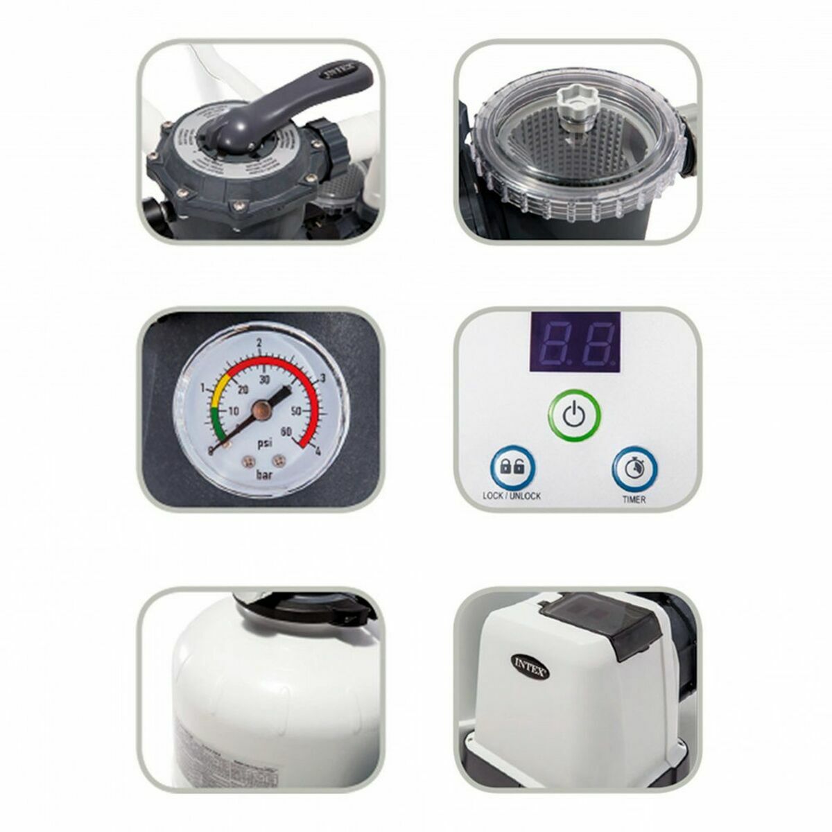 Stație de purificare a apei din piscină Intex Kristal Clear 37800 L