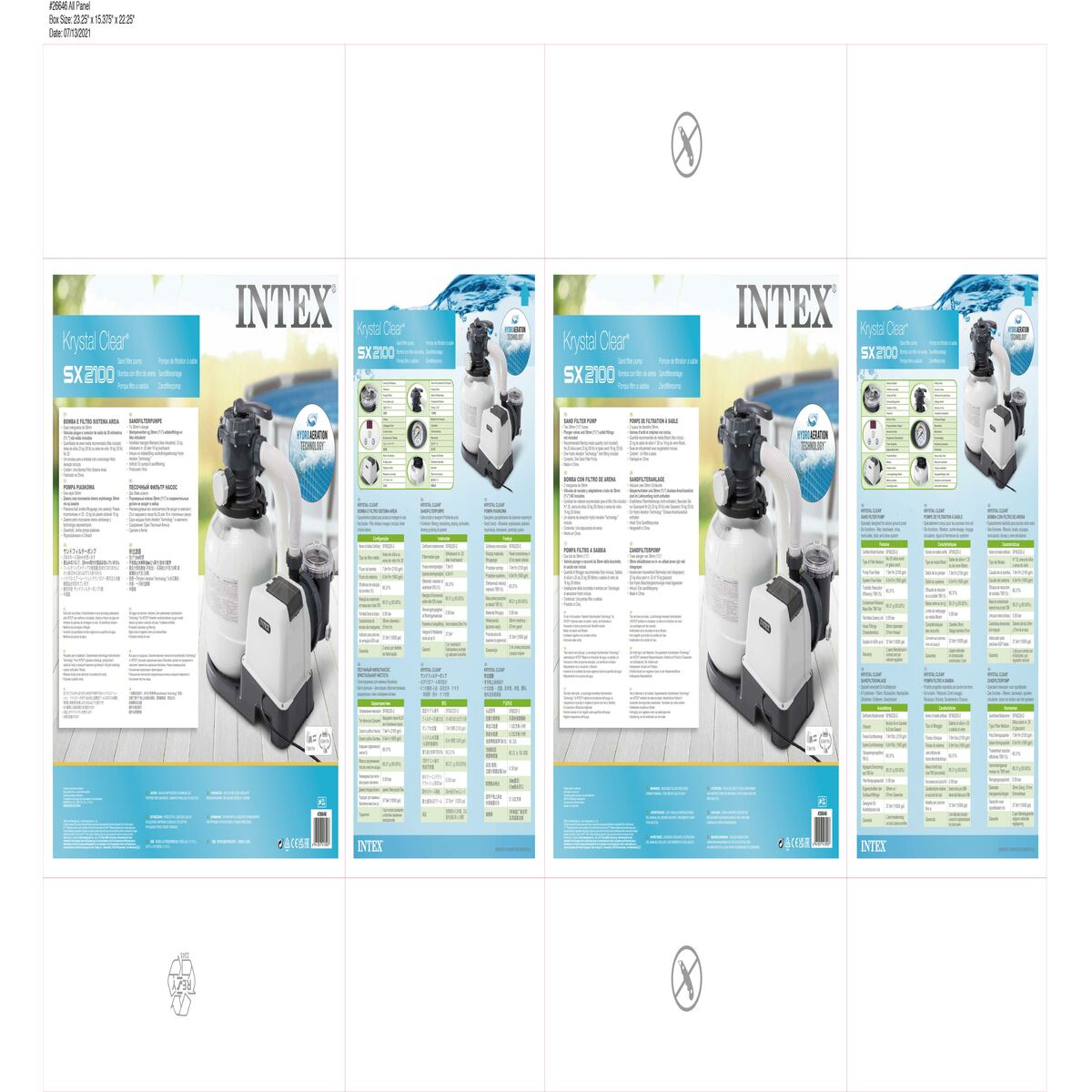 Stație de purificare a apei din piscină Intex Kristal Clear 37800 L