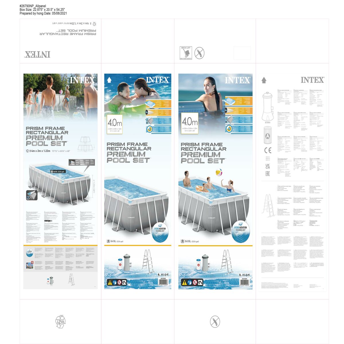 Piscină Detașabilă Intex 8.418 l Dreptunghiular 400 x 200 x 122 cm