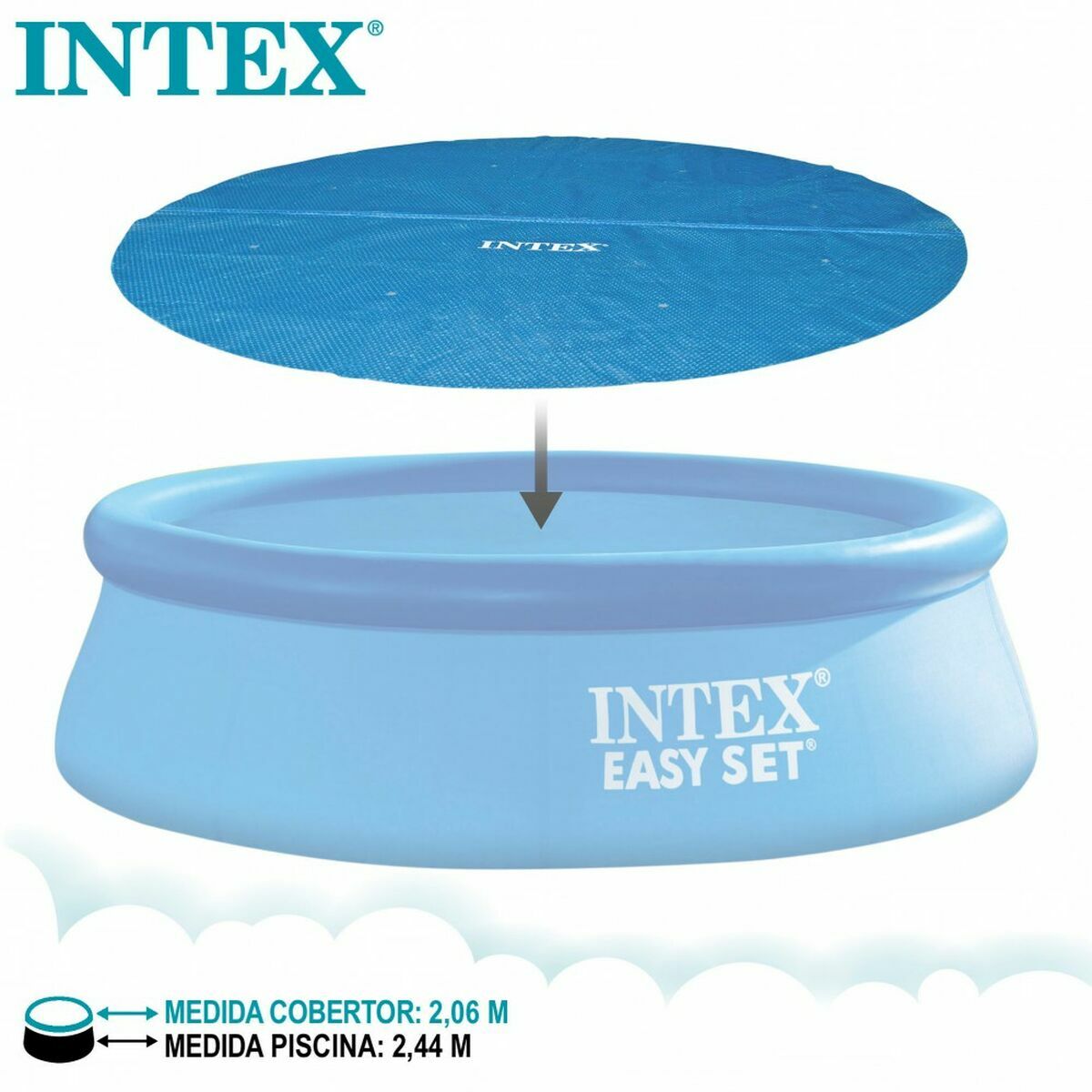Husă pentru piscină Intex Ø 244 cm Solar Rotund
