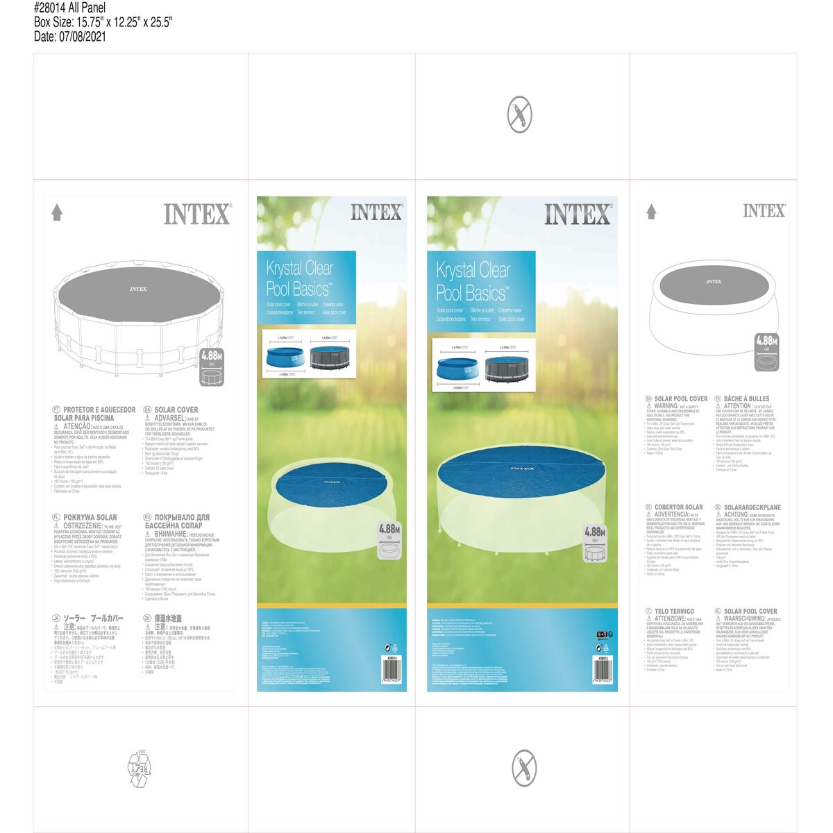 Husă pentru piscină Intex 488 cm Solar Rotund