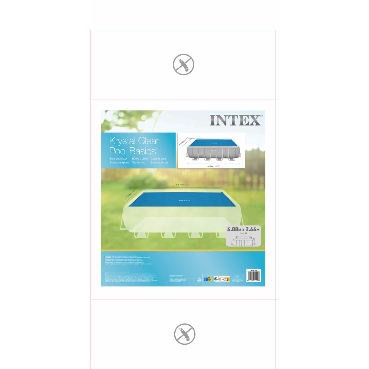 Husă pentru piscină Intex 488 x 244 cm Solar Dreptunghiular